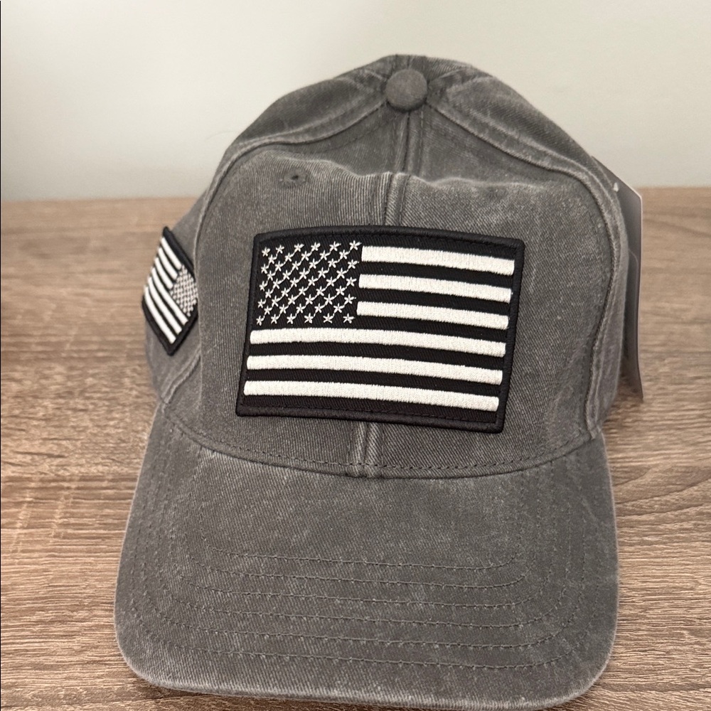 Gray American Flag Cap